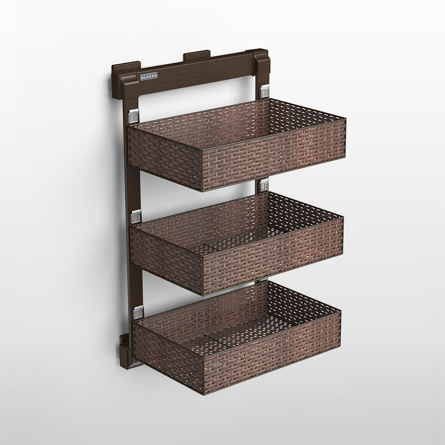 三層側拉藤籃